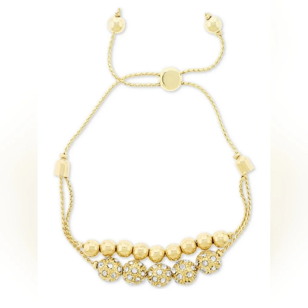 INC Gold Tone Mother of Pearl Watch and Bracelet Set